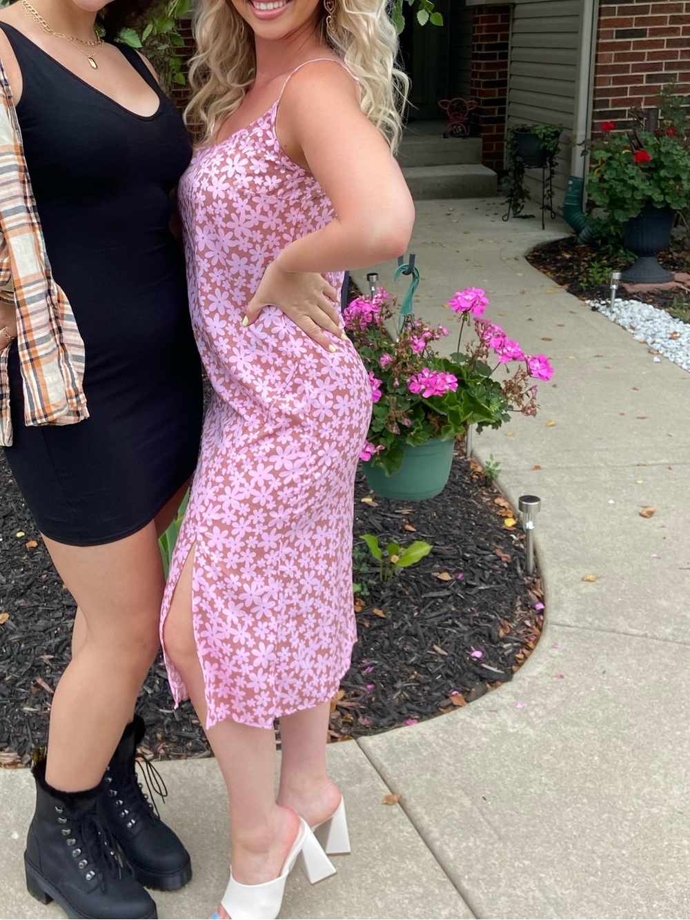 Emerald Sundae Pink and Brown Floral Dress - Picture 3 of 3